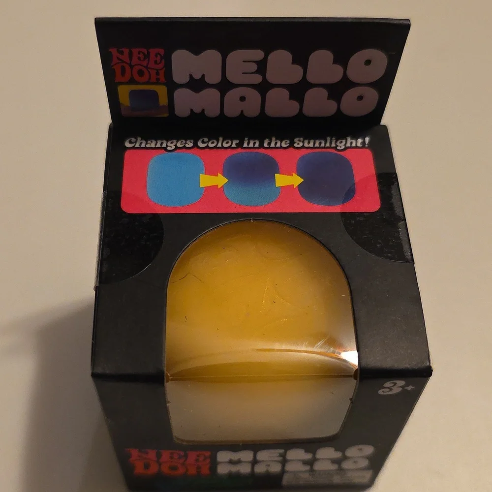 NeeDoh Mello Mallo Squishy Toy Set Of 2 ORANGE And BLUE - Picture 7 of 8